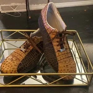 Finnex Italy Men’s Shoes New Fennix Italy Blue Alligator Crocodile Caiman Hornback  main image 2